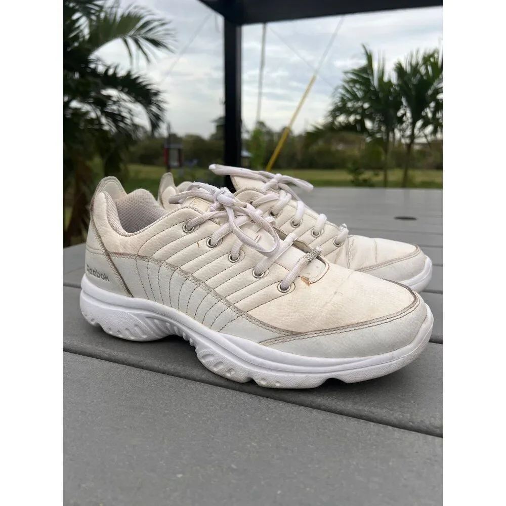 Reebok Men Cream Walking Sneakers Size 10.5